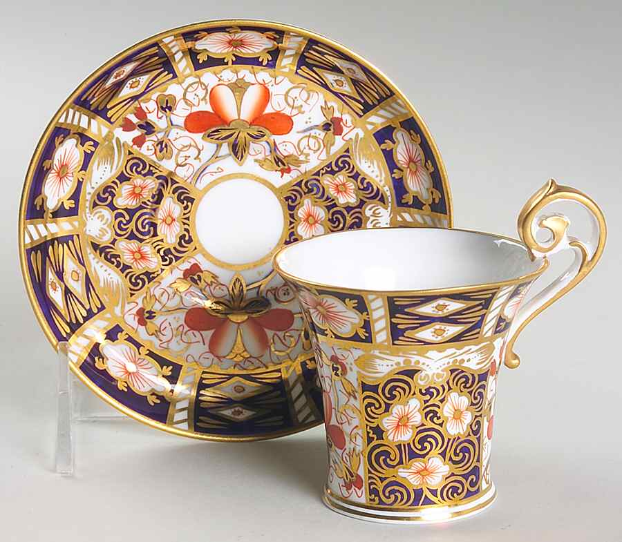 Traditional Imari Flat Demitasse Cup & Saucer Set by Royal Crown Derby-1
