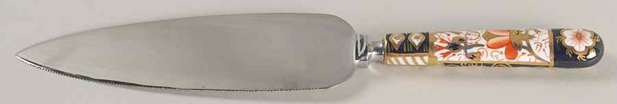 Traditional Imari Pie Server with Stainless Blade by Royal Crown Derby-1