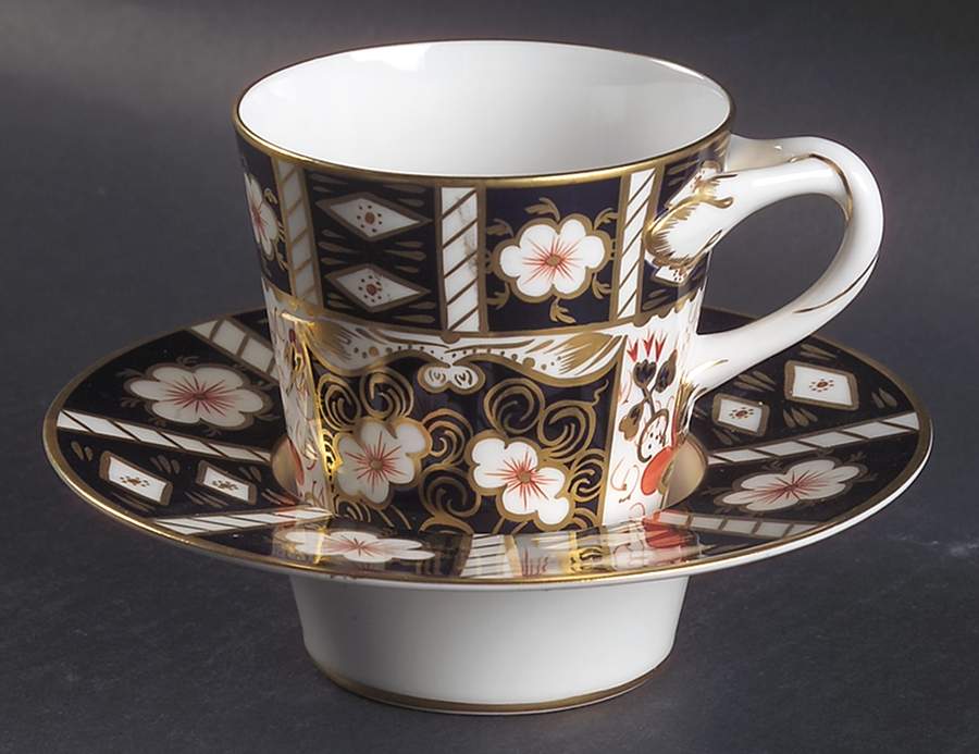 Traditional Imari Trembleuse Cup & Saucer Set by Royal Crown Derby-1