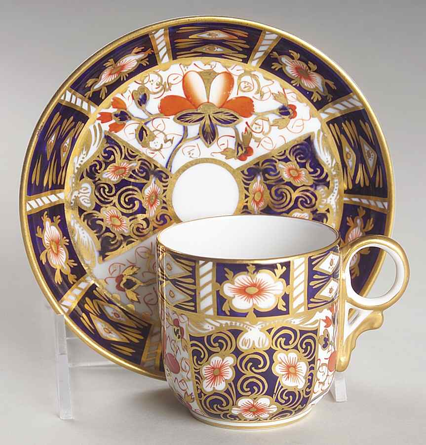 Traditional Imari Flat Demitasse Cup & Saucer Set by Royal Crown Derby-1