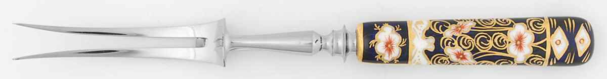 Traditional Imari Carving Fork with Stainless Prongs by Royal Crown Derby-1