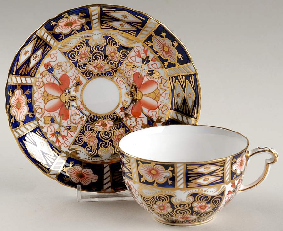 Traditional Imari Flat Cup & Saucer Set by Royal Crown Derby-1