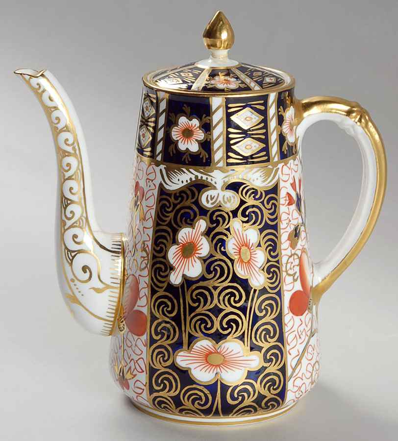 Traditional Imari Mini Coffee Pot & Lid by Royal Crown Derby-1