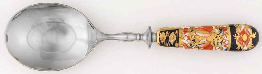 Traditional Imari Cream Soup Spoon by Royal Crown Derby-1