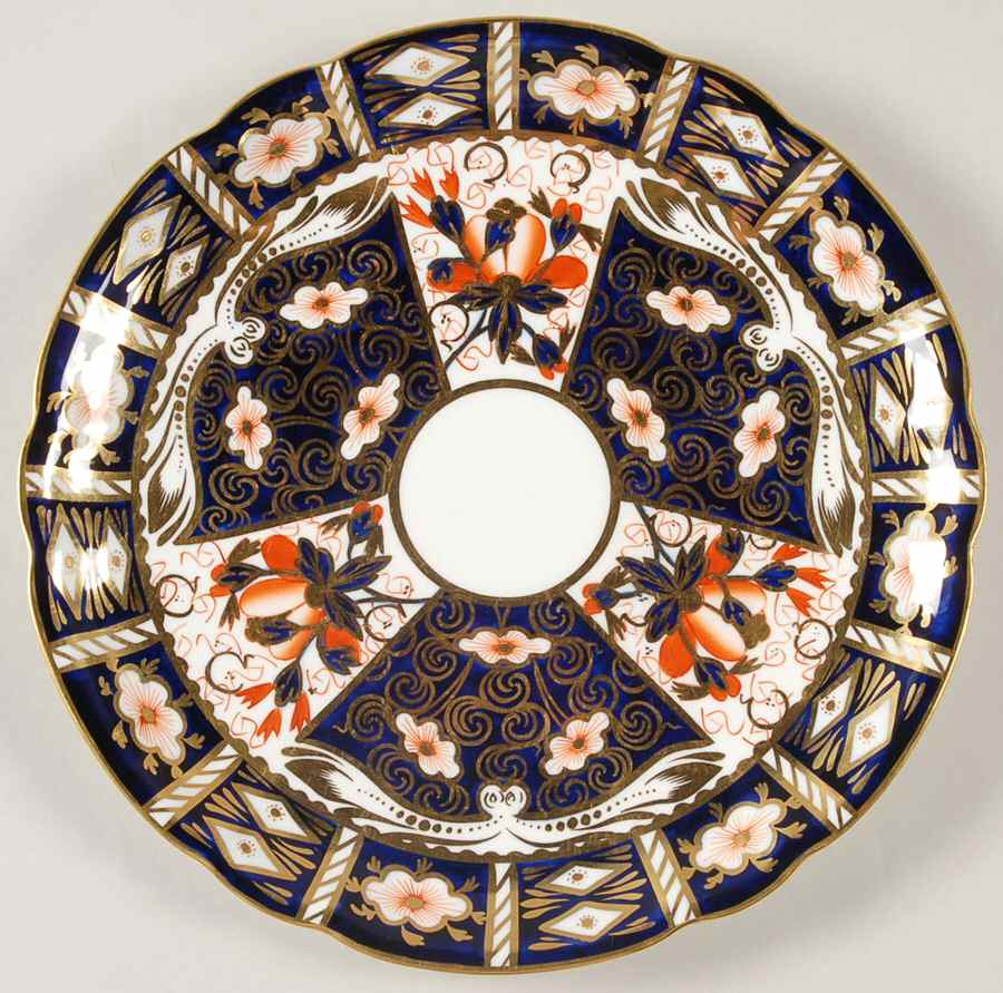 Traditional Imari Cake Plate by Royal Crown Derby-1