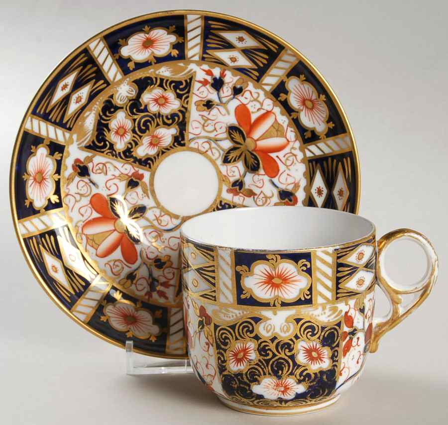 Traditional Imari Flat Cup & Saucer Set by Royal Crown Derby-1