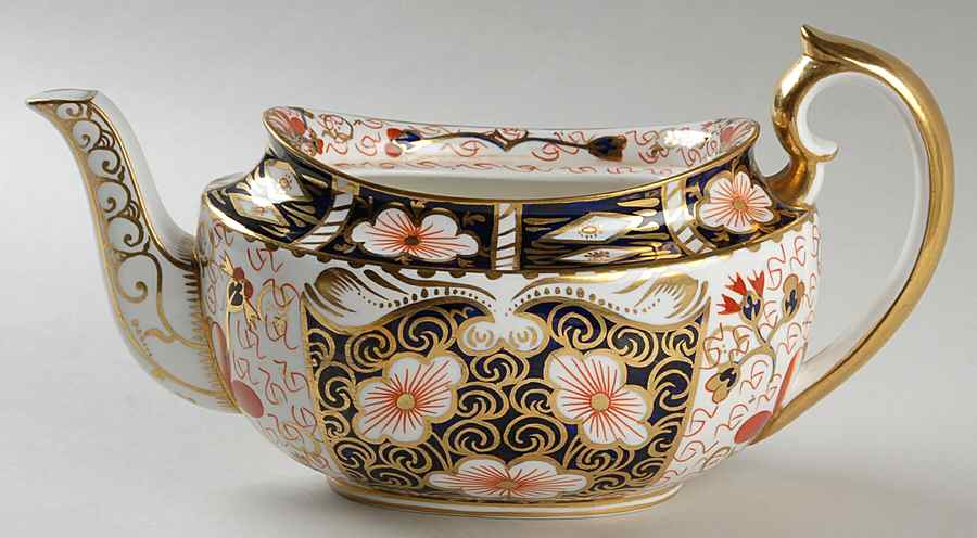 Traditional Imari Small Teapot No Lid by Royal Crown Derby-1