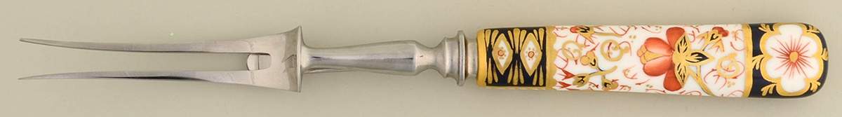Traditional Imari Fork-Carving/Stainless Prongs by Royal Crown Derby-1