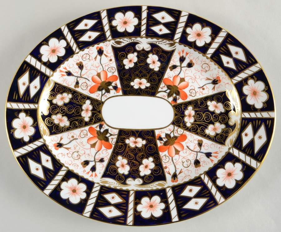 Traditional Imari 12" Oval Serving Platter by Royal Crown Derby-1