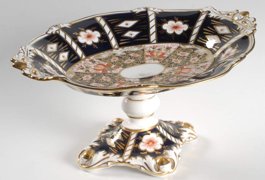Traditional Imari Oval Compote by Royal Crown Derby-1