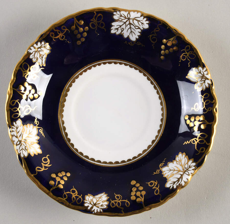 Vine Cobalt Blue Saucer by Royal Crown Derby-1