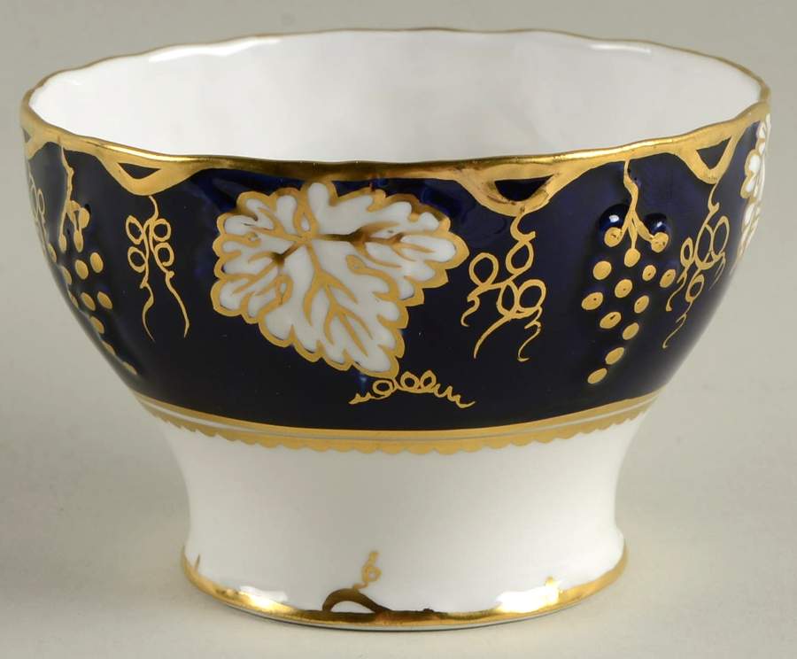 Vine Cobalt Blue Open Sugar Bowl by Royal Crown Derby-1