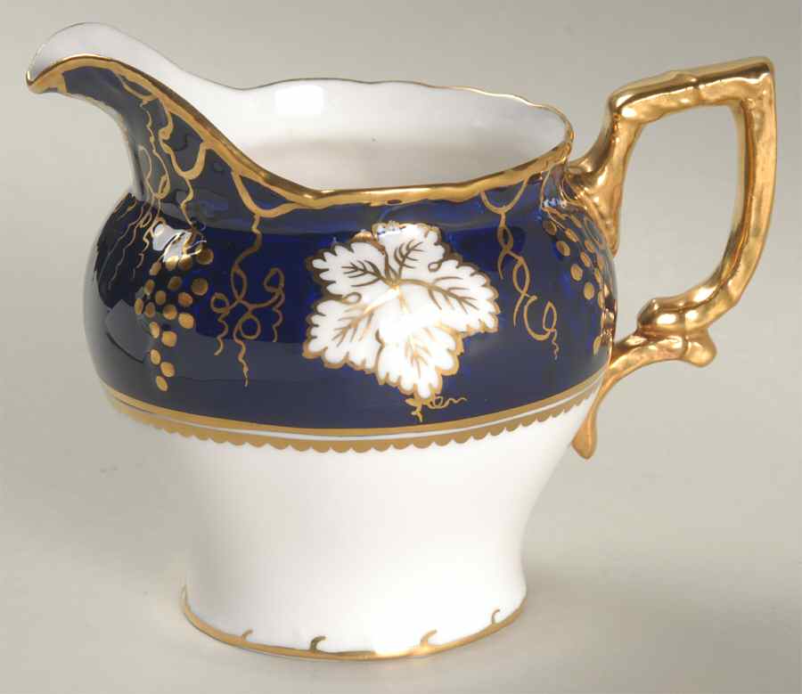 Vine Cobalt Blue Creamer by Royal Crown Derby-1
