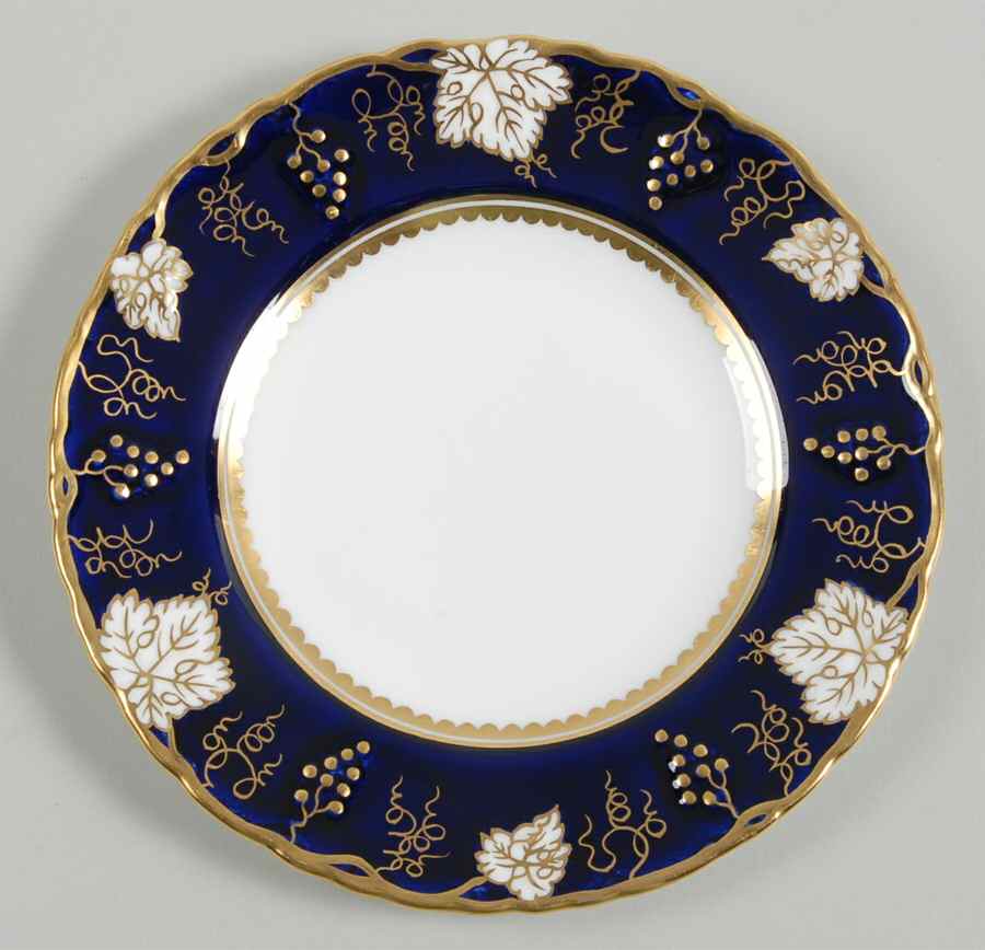 Vine Cobalt Blue Bread & Butter Plate by Royal Crown Derby-1