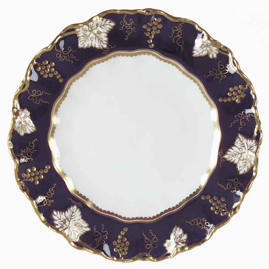 Vine Cobalt Blue Sheffield Dessert Plate by Royal Crown Derby-1