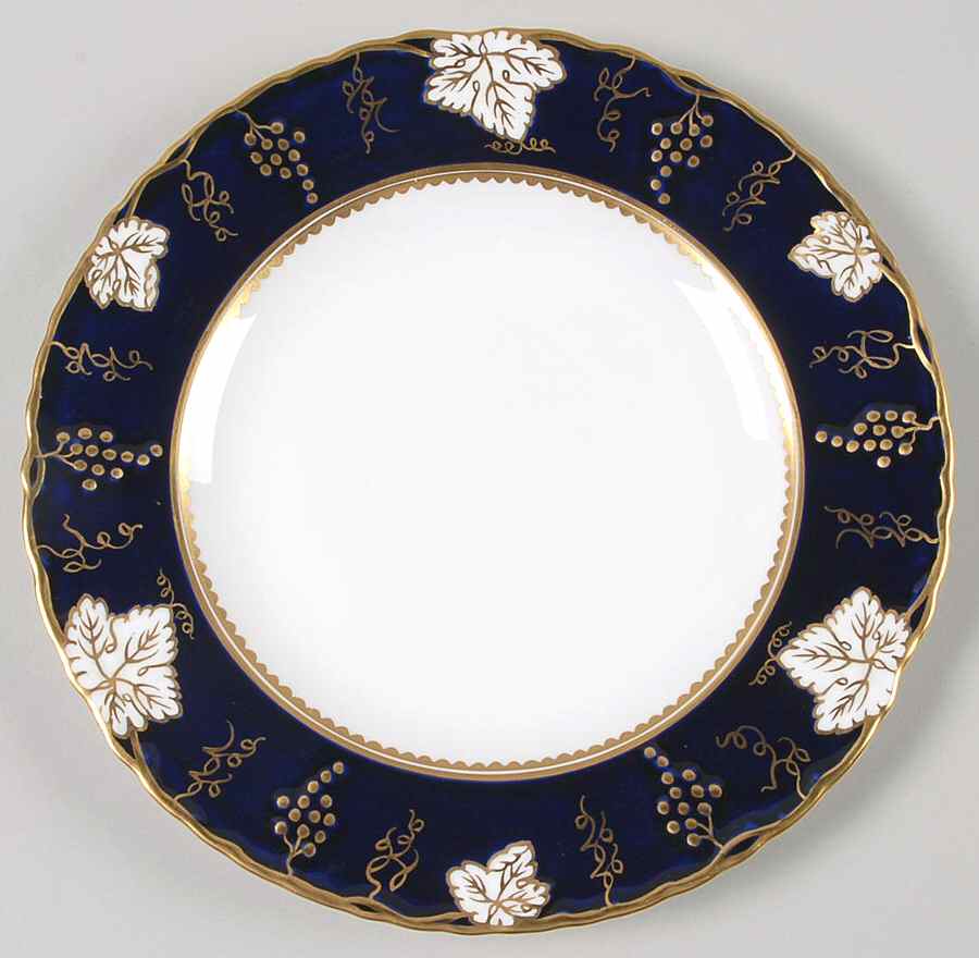 Vine Cobalt Blue Salad Plate by Royal Crown Derby-1