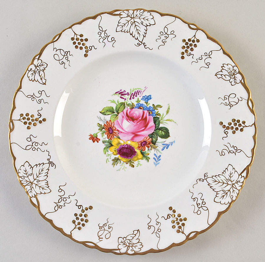 Vine Garnett Center Dinner Plate by Royal Crown Derby-1