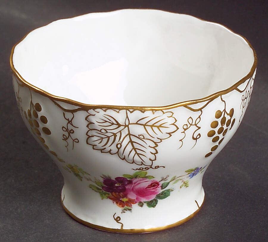 Vine Garnett Center Open Sugar Bowl by Royal Crown Derby-1