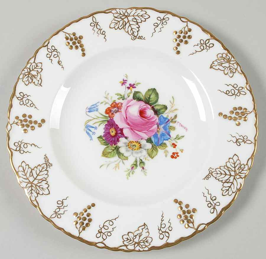 Vine Garnett Center Salad Plate by Royal Crown Derby-1