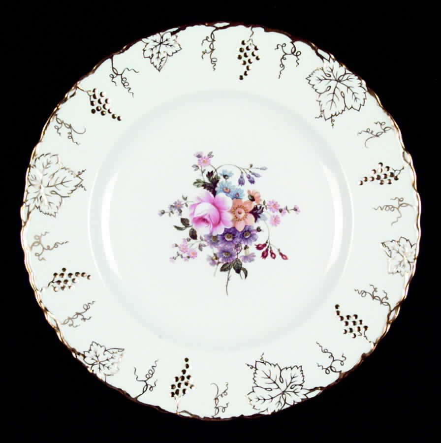 Vine (Posie Center) Dinner Plate by Royal Crown Derby-1