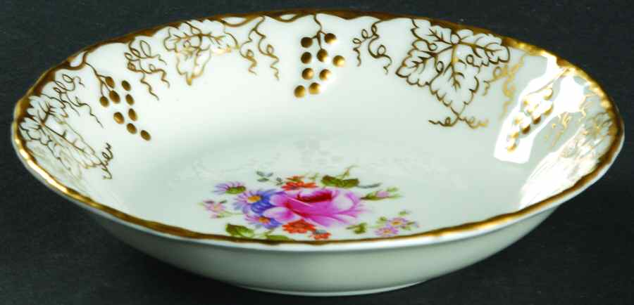 Vine (Posie Center) Fruit/Dessert (Sauce) Bowl by Royal Crown Derby-1