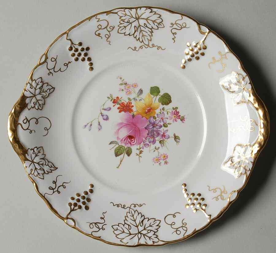 Vine (Posie Center) Underplate for Sauce Boat by Royal Crown Derby-1