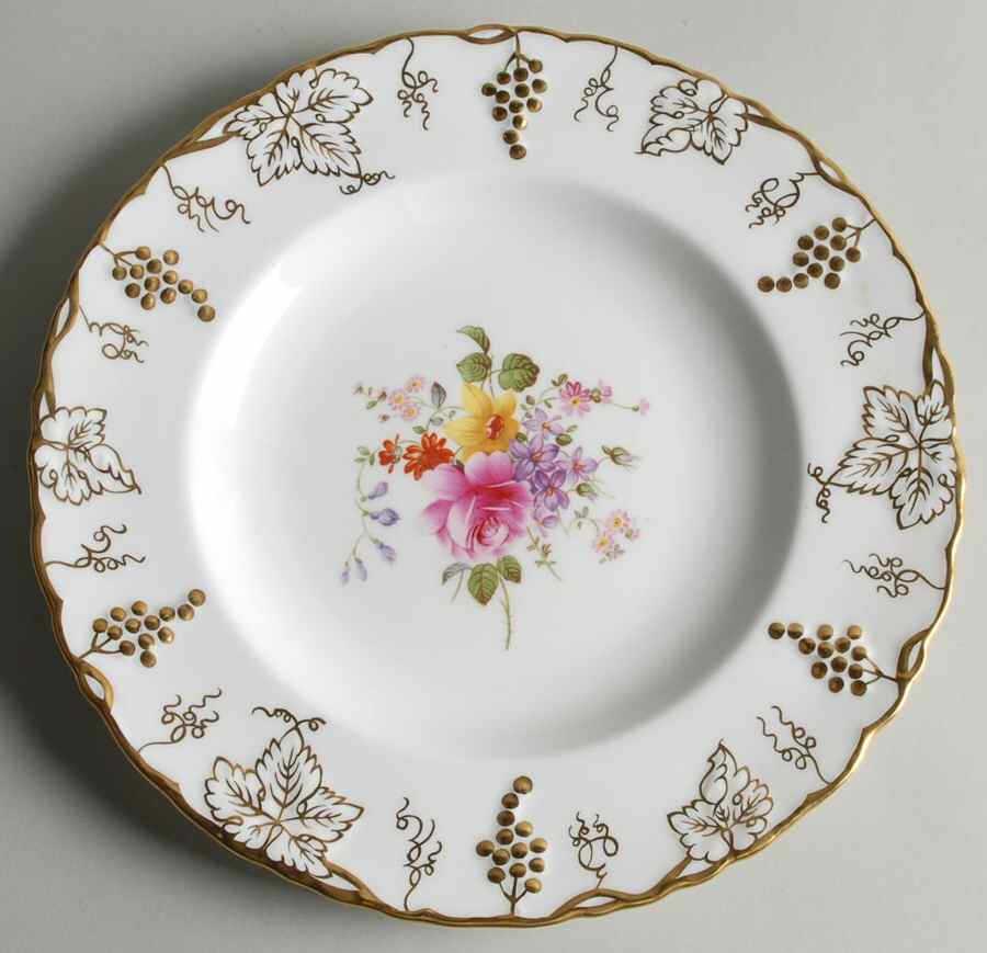 Vine (Posie Center) Luncheon Plate by Royal Crown Derby-1