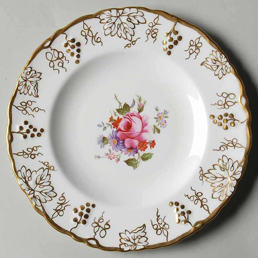 Vine (Posie Center) Bread & Butter Plate by Royal Crown Derby-1