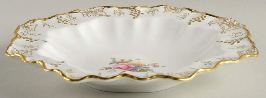 Vine (Posie Center) Large Rim Soup Bowl by Royal Crown Derby-1