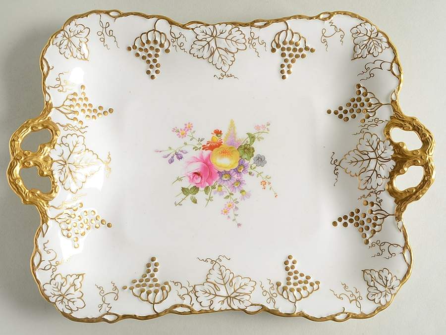 Vine (Posie Center) Rectangular Tray 11" by Royal Crown Derby-1