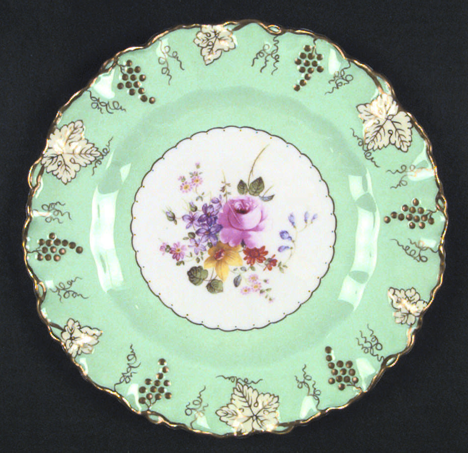 Vine Green Salad Plate by Royal Crown Derby-1