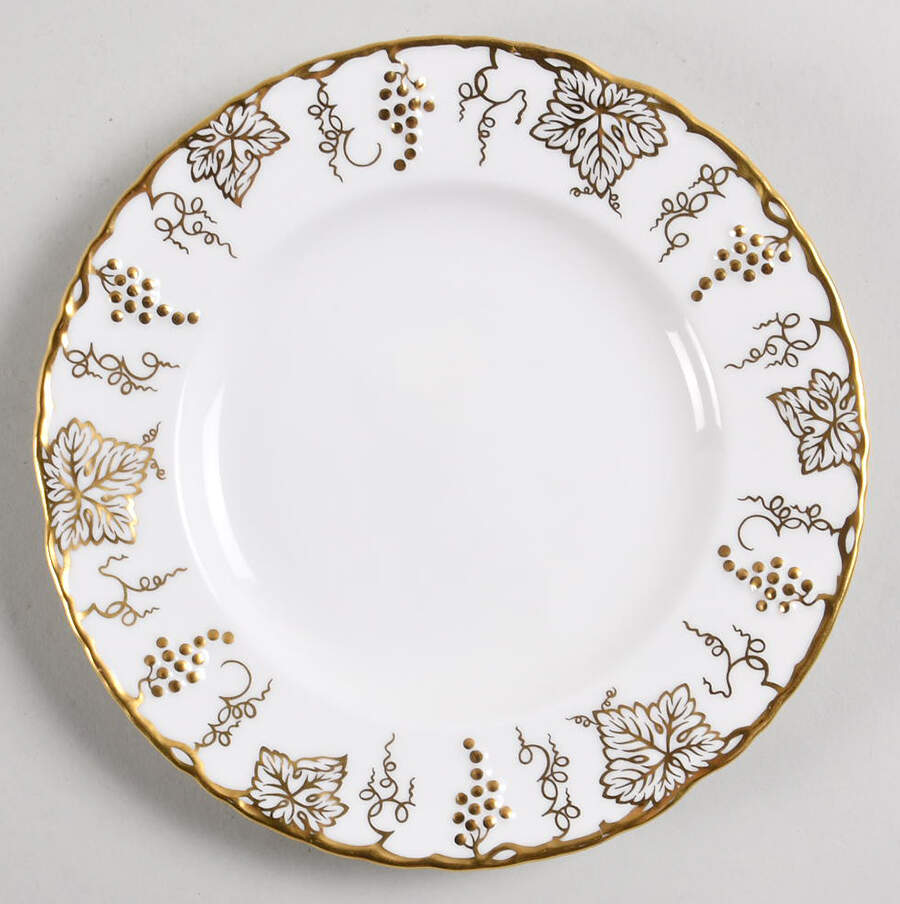 Vine Gold Dessert/Pie Plate by Royal Crown Derby-1