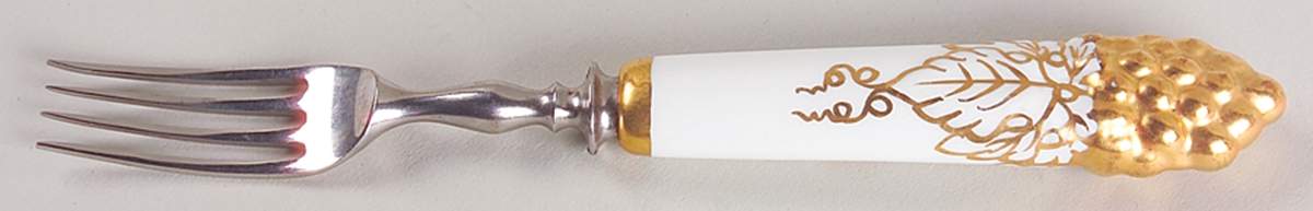Vine Gold Individual Tea Fork by Royal Crown Derby-1
