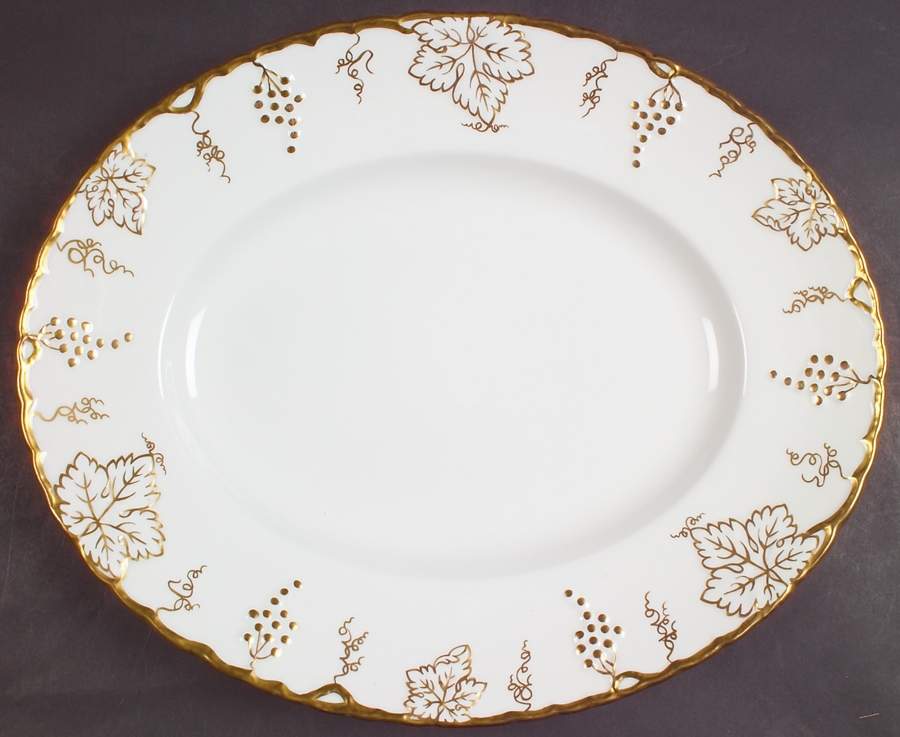 Vine Gold 15" Oval Serving Platter by Royal Crown Derby-1