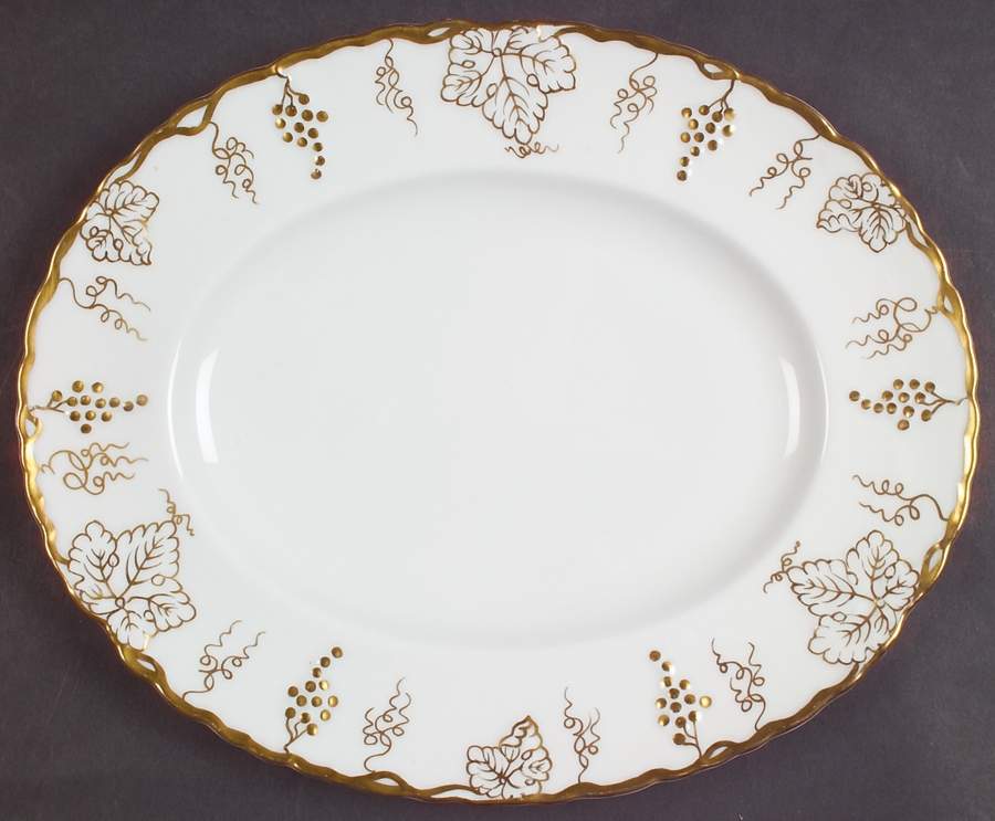 Vine Gold 11" Oval Serving Platter by Royal Crown Derby-1