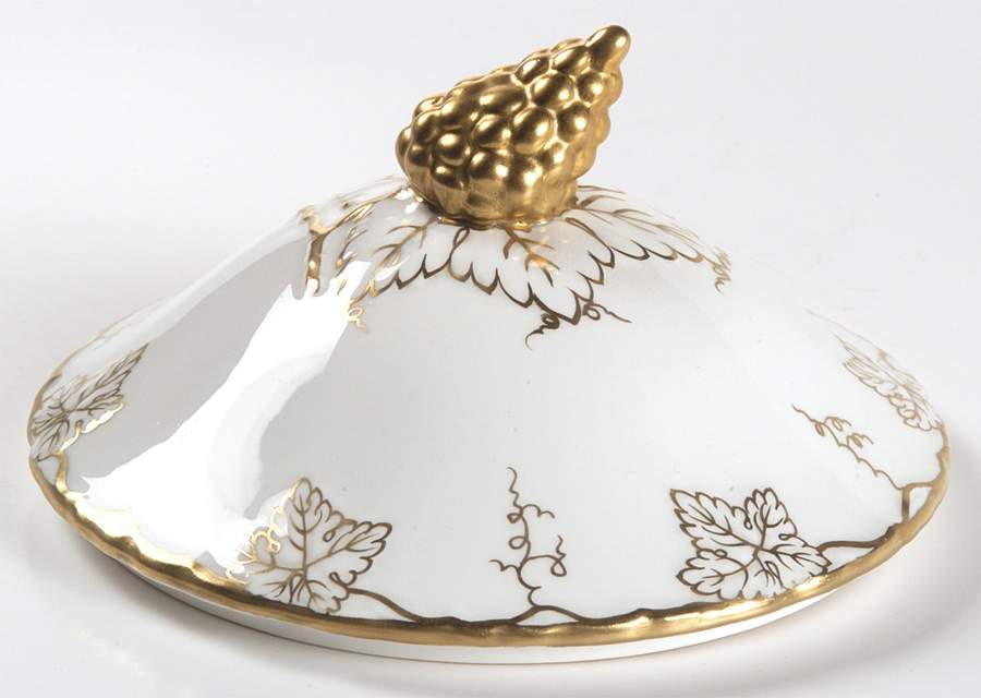 Vine Gold Lid for Round Vegetable by Royal Crown Derby-1