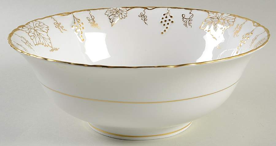 Vine Gold 10" Large Salad Serving Bowl by Royal Crown Derby-1