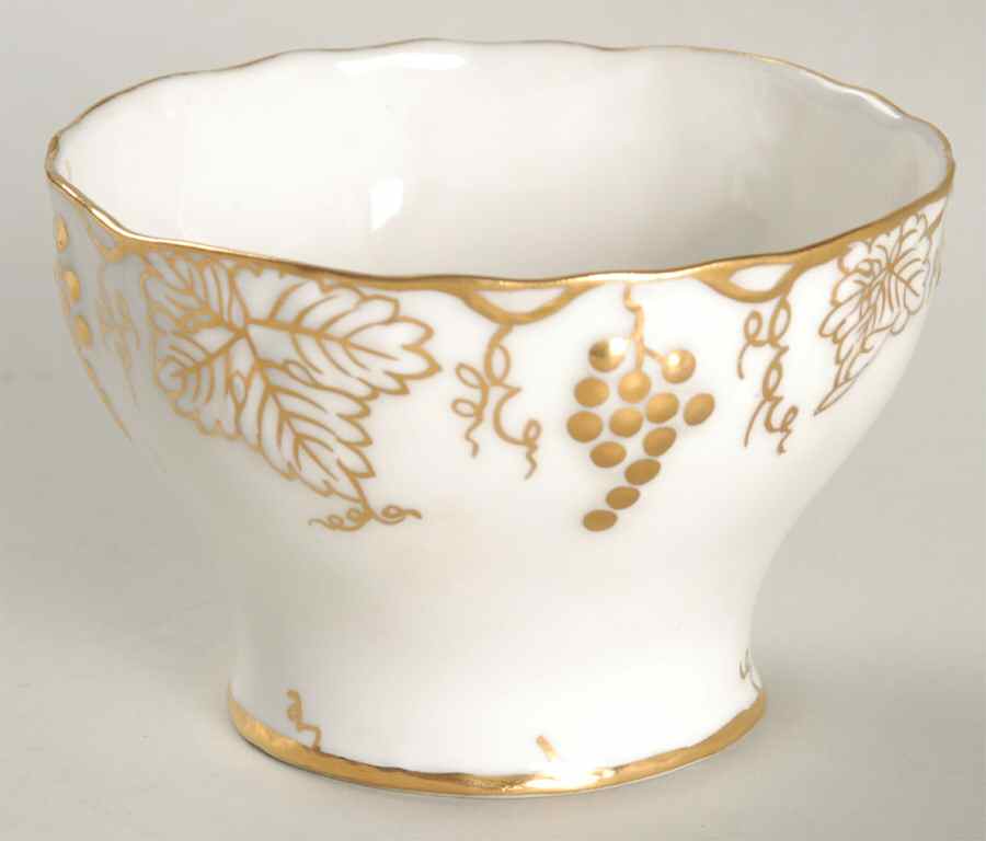 Vine Gold Open Sugar Bowl by Royal Crown Derby-1