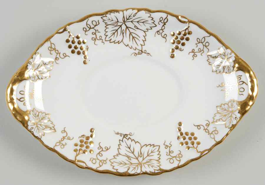 Vine Gold Underplate for Gravy Boat by Royal Crown Derby-1