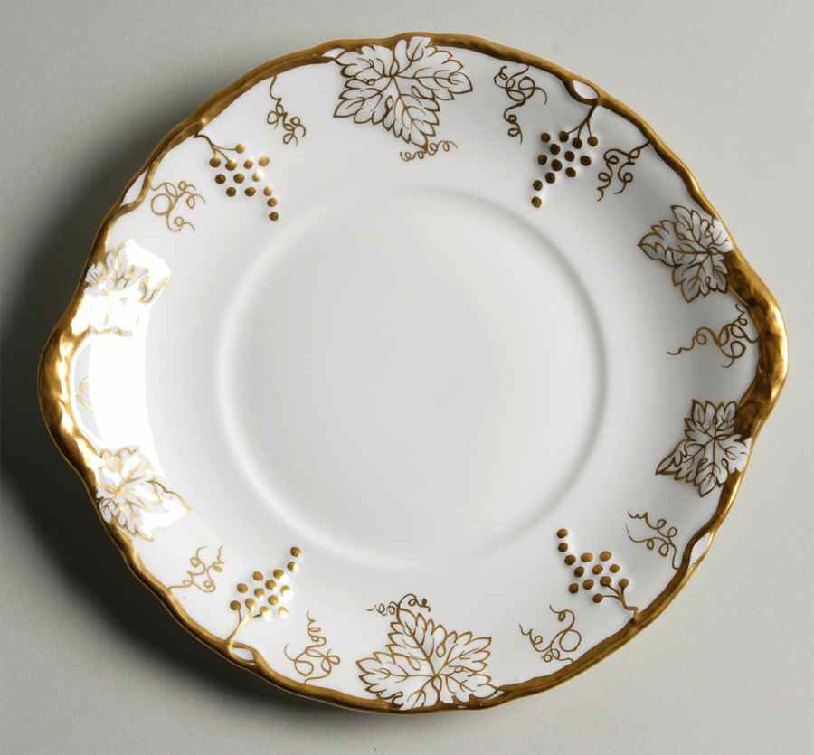Vine Gold Underplate for Open Sauce Boat by Royal Crown Derby-1