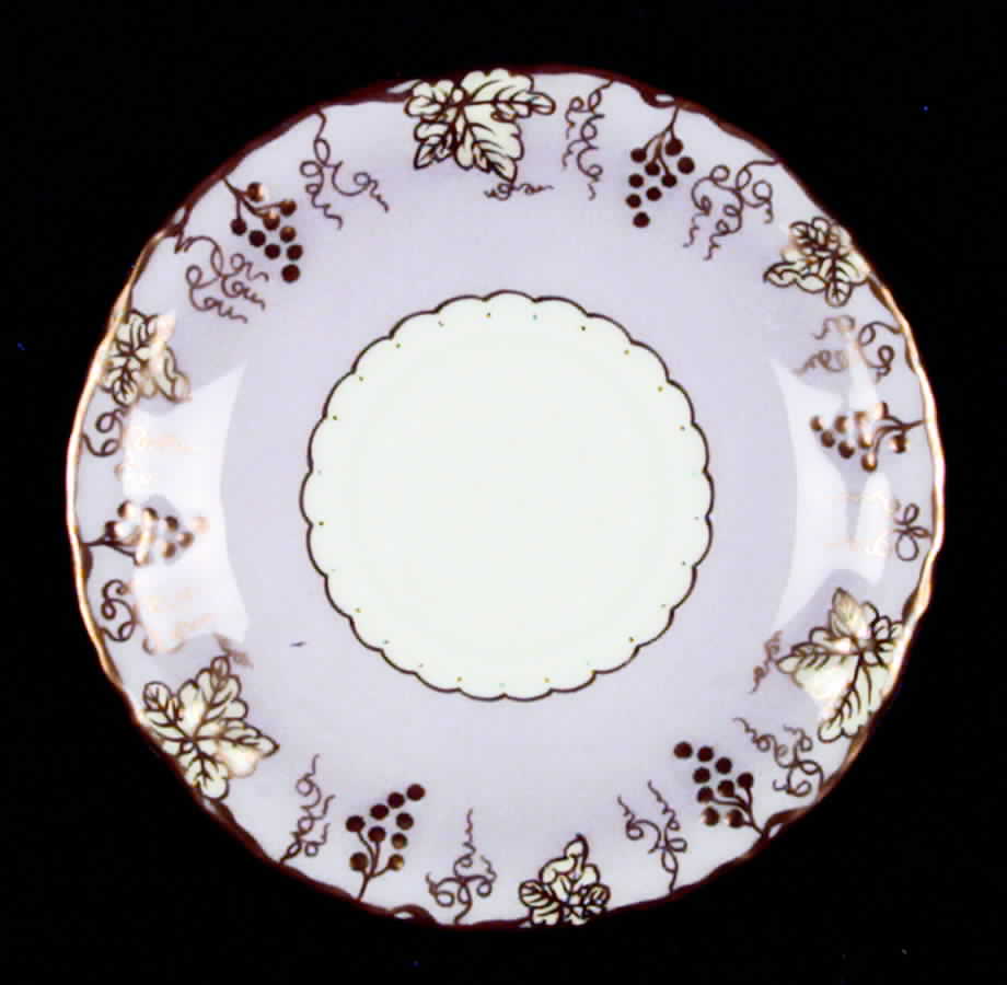Vine Lavender (Cream Leaves) Saucer by Royal Crown Derby-1