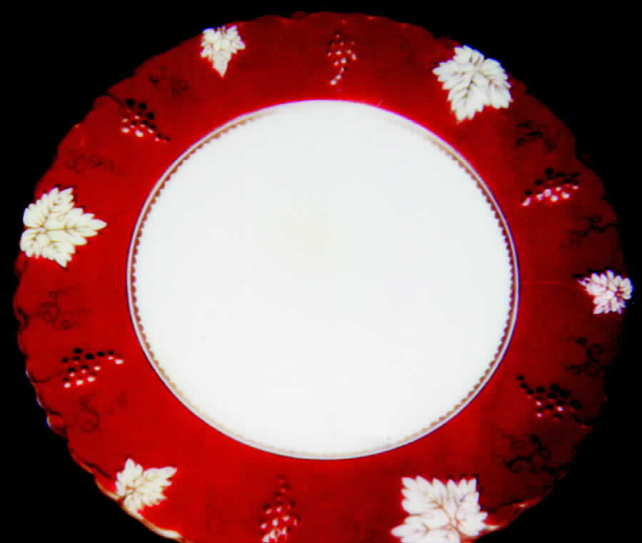 Vine Maroon (No Posie Center) Dinner Plate by Royal Crown Derby-1