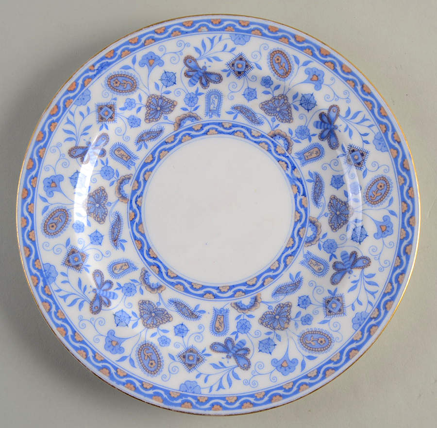 Wilmot Blue (Gold Trim) Luncheon Plate by Royal Crown Derby-1