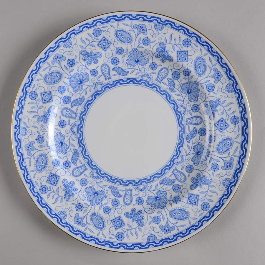 Wilmot Blue (Gold Trim) Dinner Plate by Royal Crown Derby-1