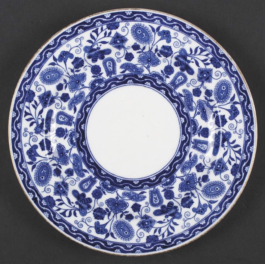 Wilmot Blue (Gold Trim) Salad Plate by Royal Crown Derby-1
