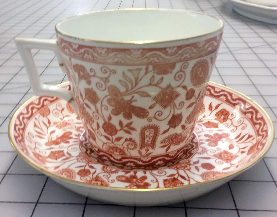 Wilmot Rust Flat Cup & Saucer Set by Royal Crown Derby-1