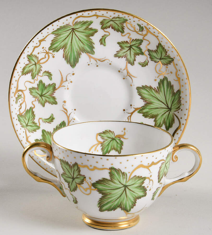 426A Footed Bouillon Cup & Saucer by Royal Chelsea-1