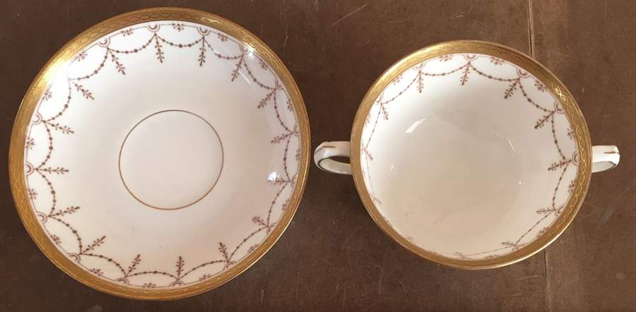 6037 Flat Bouillon Cup & Saucer by Royal Chelsea-1