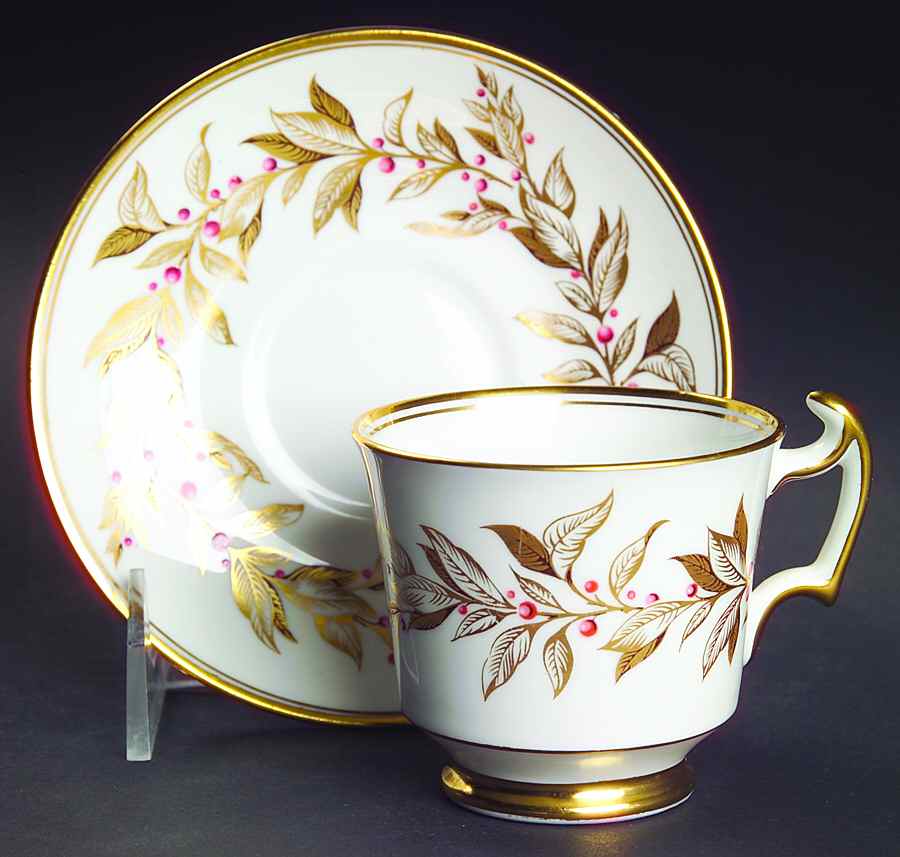 Almond Willow Footed Demitasse Cup & Saucer Set by Royal Chelsea-1