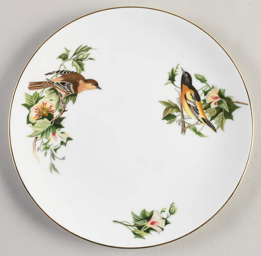 Audubon Birds Salad Plate by Royal Chelsea-1